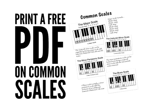 printable music worksheet on common scales